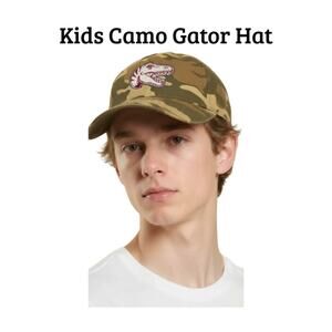 Kids Camo Gator Hat Adjustable Baseball Cap